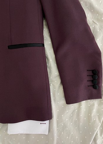 Papyonlu Bordo Damatlık Üstü - Görsel 2
