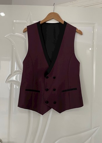 Papyonlu Bordo Damatlık Üstü - Görsel 4