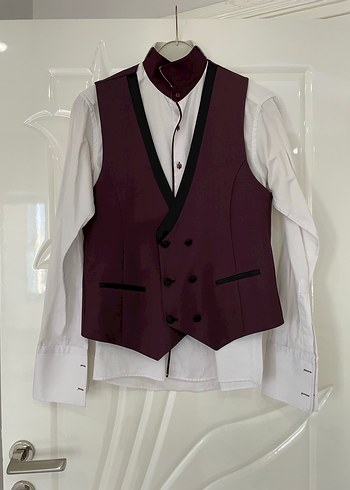 Papyonlu Bordo Damatlık Üstü - Görsel 7