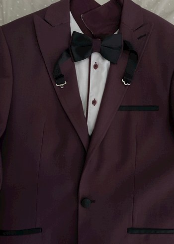 Papyonlu Bordo Damatlık Üstü - Görsel 8