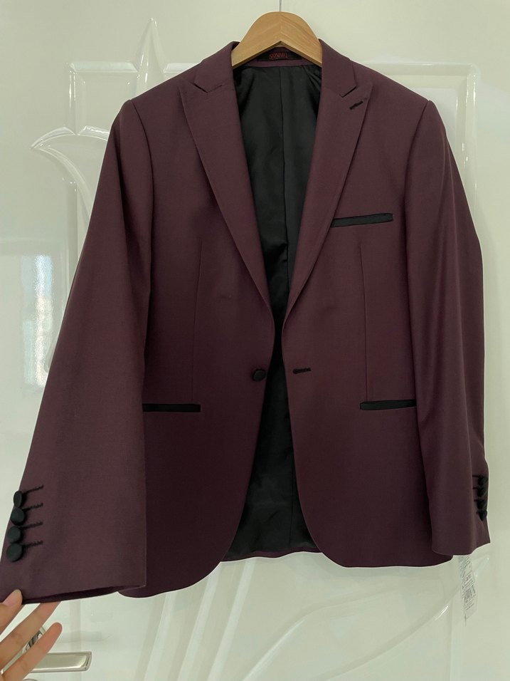 Papyonlu Bordo Damatlık Üstü - Görsel 3