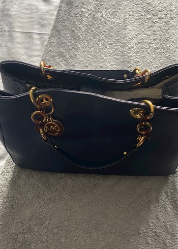 Michael Kors Michael kors Zincir Detaylı lacivert Deri Kadın Çanta