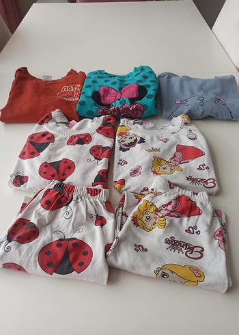 kız çocuk sweatshirt ve pijama takımı