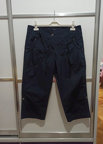 Lacivert Kadın Kapri Pantolon - Görsel 2