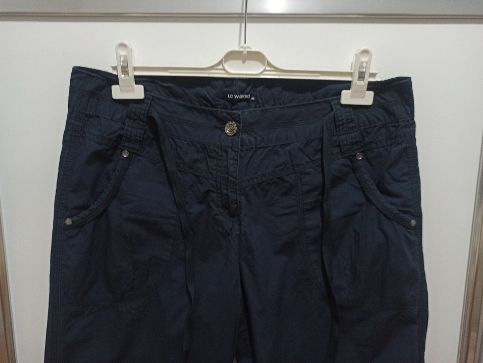 Lacivert Kadın Kapri Pantolon - Görsel 5