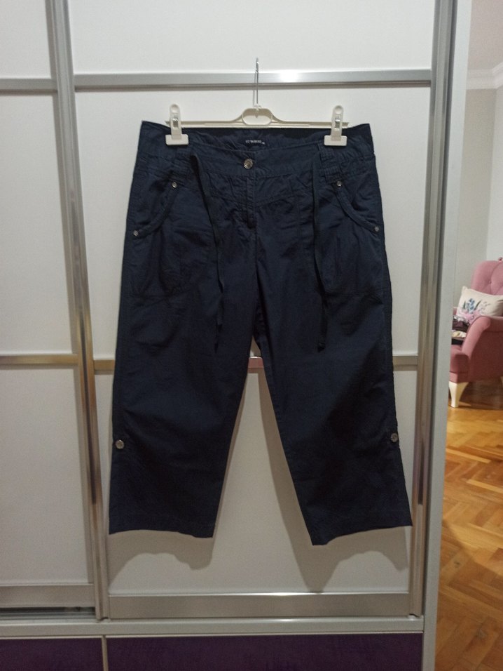 Lacivert Kadın Kapri Pantolon - Görsel 4