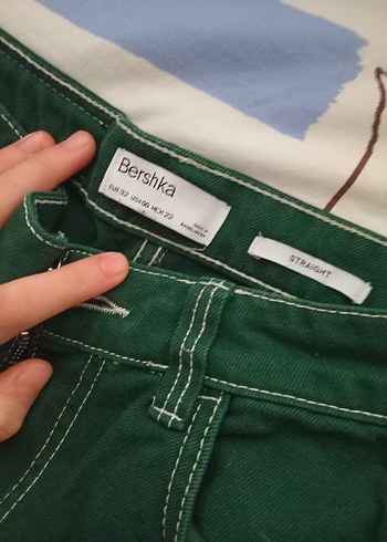 bershka yesil kargo jean - Görsel 2