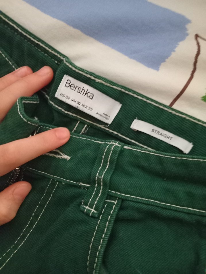 bershka yesil kargo jean - Görsel 2