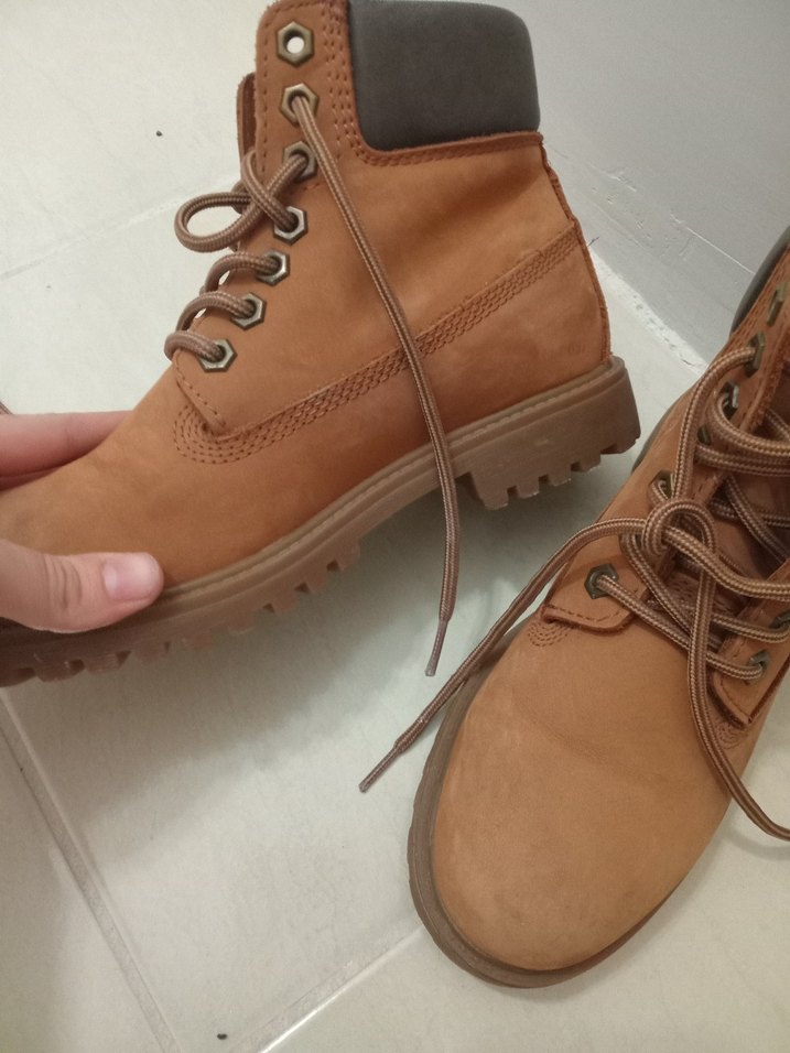 Bej Süet Kadın Dolgu Topuklu Bağcıklı Bot - Görsel 2