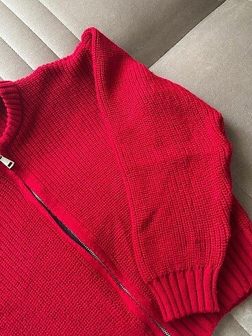 Diğer Canlı kırmızı hırkamız oversize