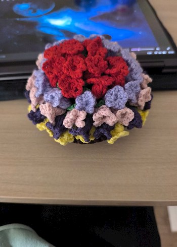 Renkli Çiçek Desenli Bardak Altlığı