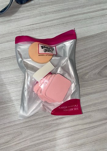Pastel Pembe Makyaj Sünger Seti