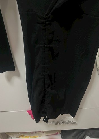 Siyah V Yaka elbise - Görsel 2