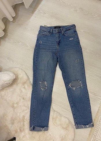 Salaş Kesim Mavi Kadın Denim Pantolon