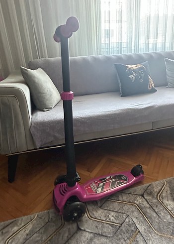 Renkli Pembe Çocuk Scooterı pilsan - Görsel 2