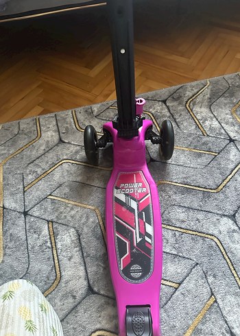 Renkli Pembe Çocuk Scooterı pilsan - Görsel 7