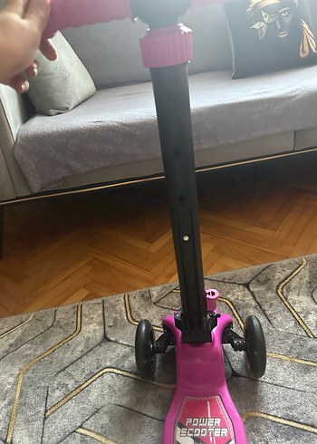 Renkli Pembe Çocuk Scooterı pilsan - Görsel 6