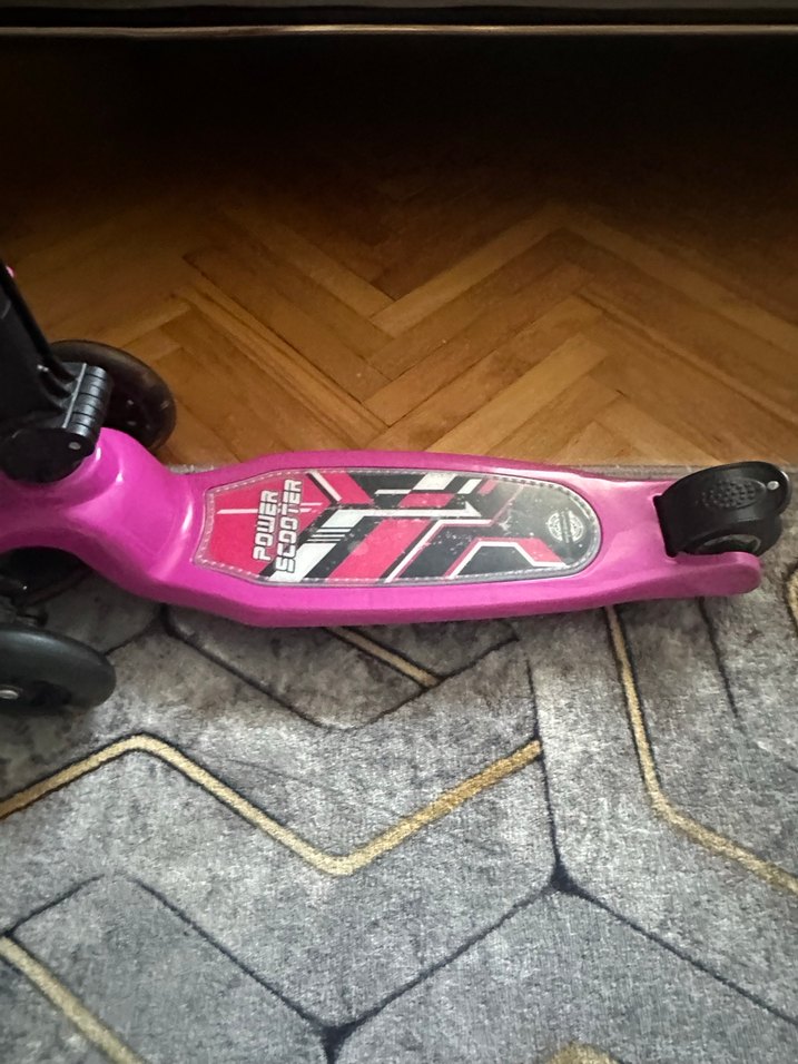 Renkli Pembe Çocuk Scooterı pilsan - Görsel 4