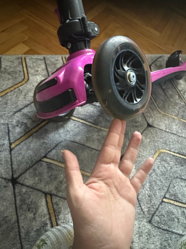 Renkli Pembe Çocuk Scooterı pilsan - Görsel 5