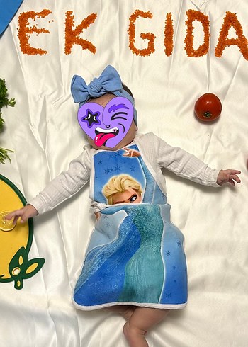 Beyaz Elsa Temalı mutfak önlüğü