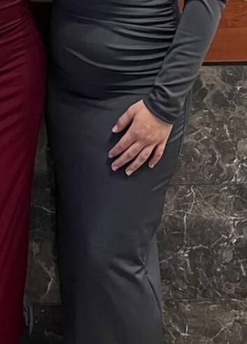l Beden khar füme Maxi Elbise