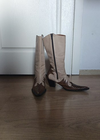 italyan orjinal deri kovboy çizmesi crocodile - Görsel 6