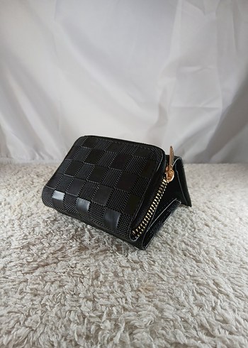 Louis Vuitton Siyah Kareli Deri Kadın Cüzdanı