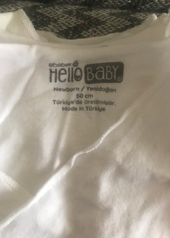 HelloBaby Hello Baby Beyaz Bebek Tisortu
