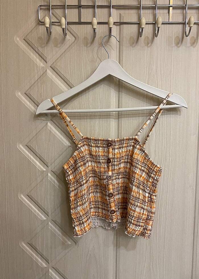 Askılı crop bluz - Görsel 3