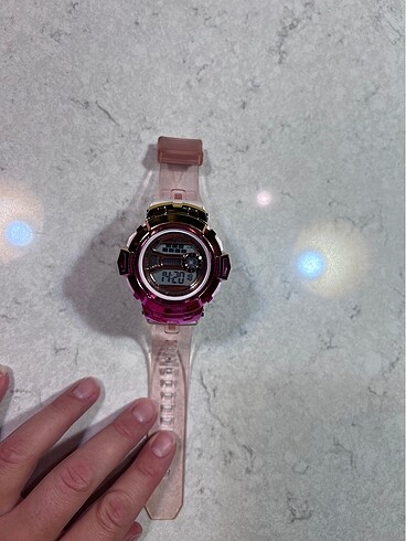 Öğrenci kız çocuk renkli dijital saat - Görsel 2