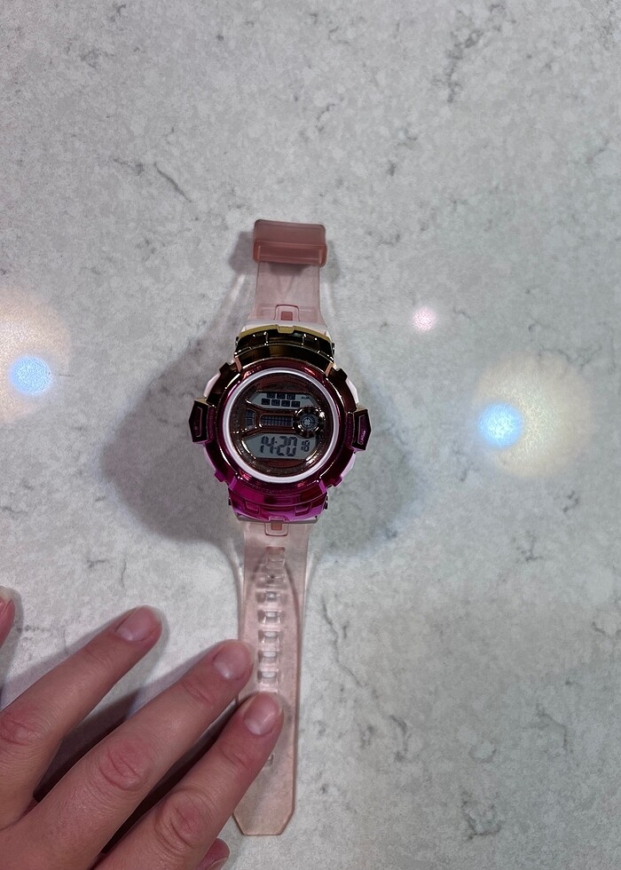 Öğrenci kız çocuk renkli dijital saat - Görsel 2