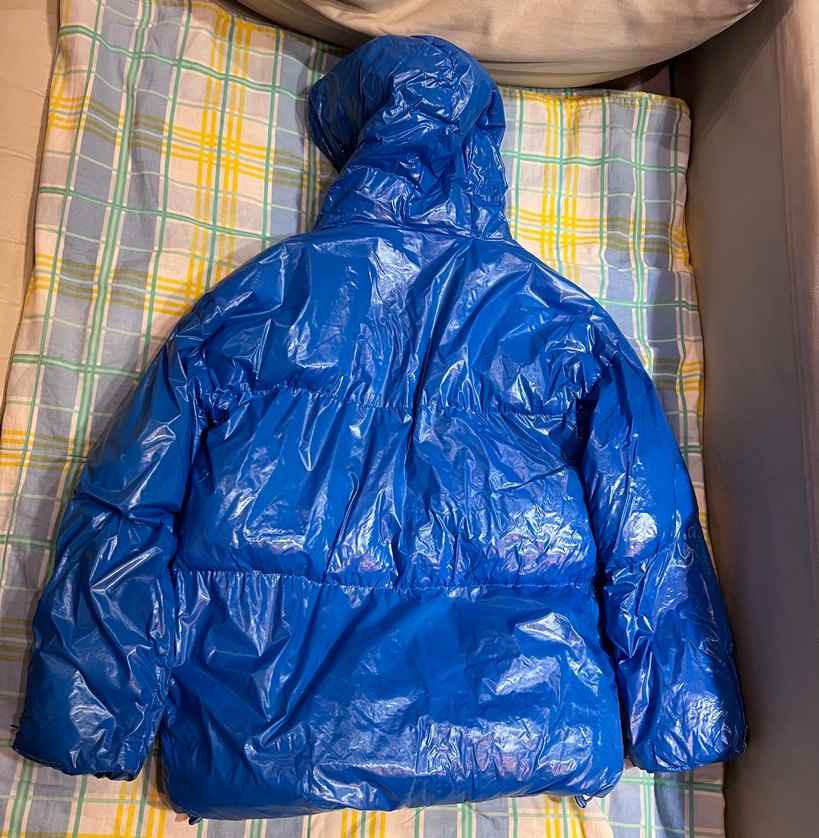 Parlak Mavi Kapüşonlu Çocuk Kışlık Mont Yağmurluk - Görsel 3