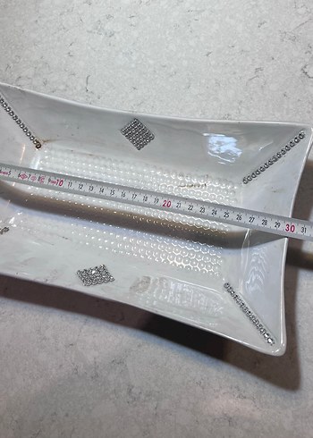 Porselen taşlı sunum tabağı - Görsel 5