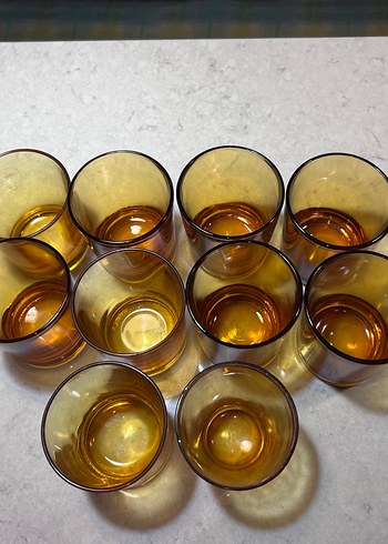 Vintage Renkli Cam Bardak Seti - Görsel 2