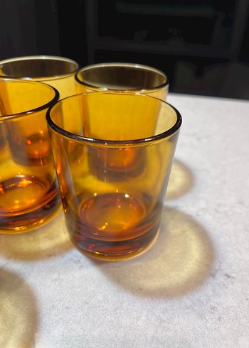 Vintage Renkli Cam Bardak Seti - Görsel 3