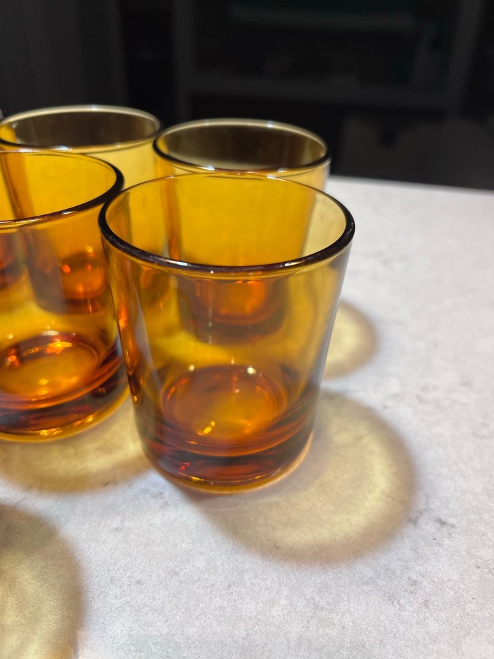 Vintage Renkli Cam Bardak Seti - Görsel 3