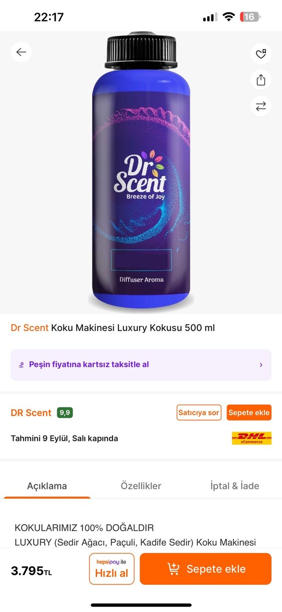 Dr Scent Profesyonel Koku Makinesi Luxury Kokusu - Görsel 3