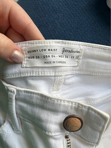 Stradivarius beyaz pantolon - Görsel 5