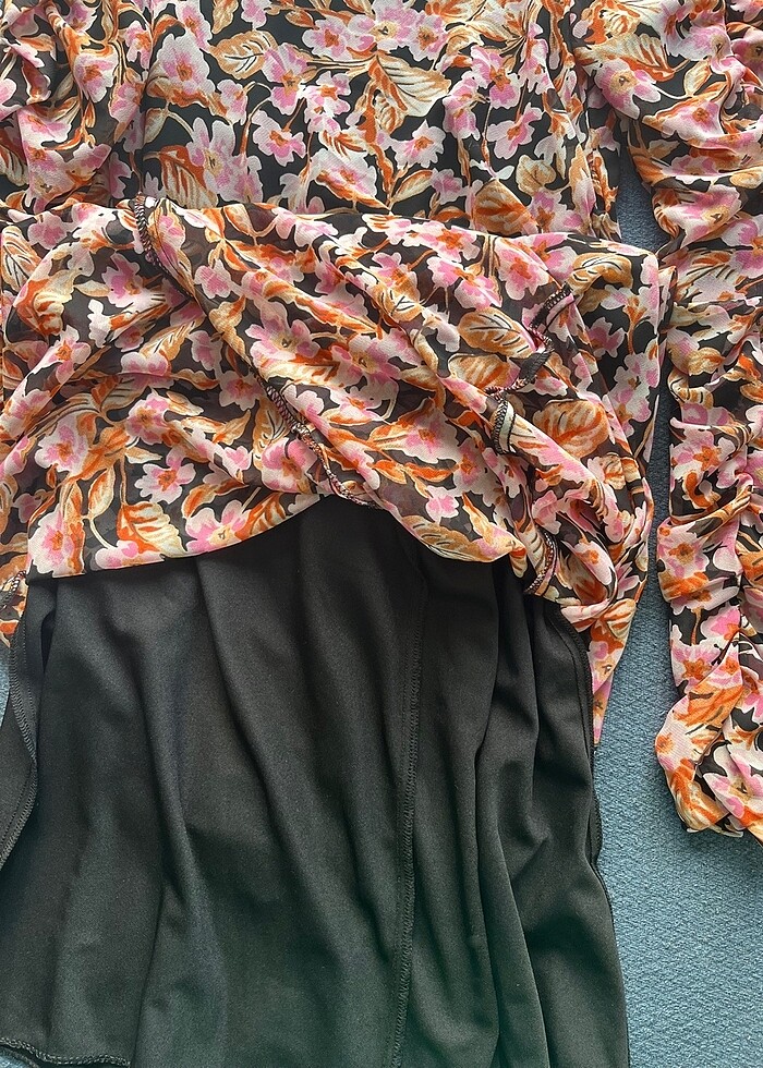 Çiçekli maxi boy ZARA elbise - Görsel 4