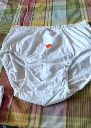 46 Beden Beyaz Midi Vintage Külot