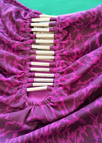 Mor Bağlamalı Bohem Drapeli Mayo - Görsel 3