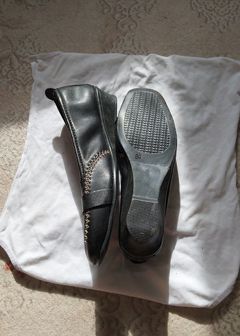 Tokalı Siyah Kadın Topuklu Babet sıfır ürün - Görsel 4