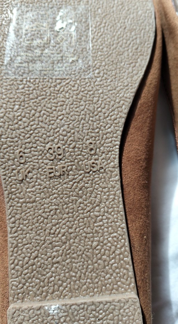 Süvet badem taba renkli etiketli ayakkabı - Görsel 5