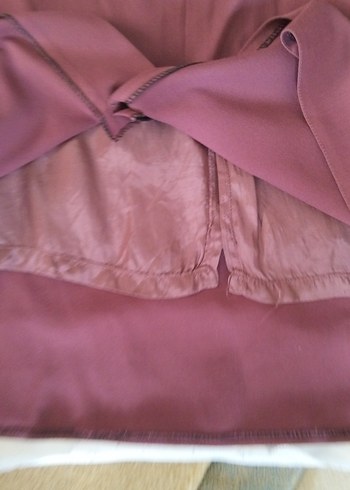 Bordo Midi Etek yeni berdan kumaş - Görsel 5