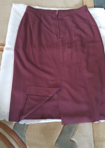 Bordo Midi Etek yeni berdan kumaş - Görsel 4