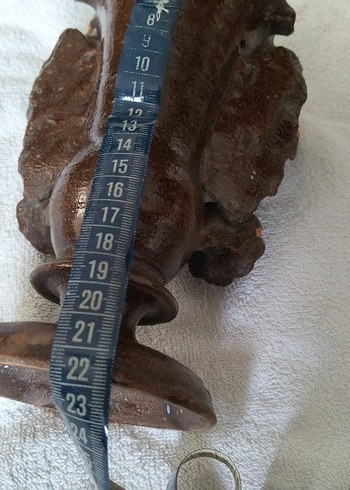 Koyu Kahverengi Desenli Vazo - Görsel 6