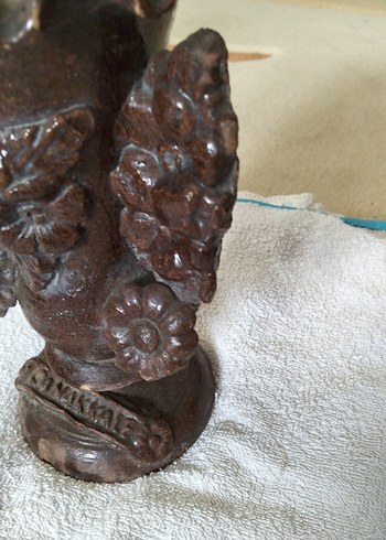 Koyu Kahverengi Desenli Vazo - Görsel 4