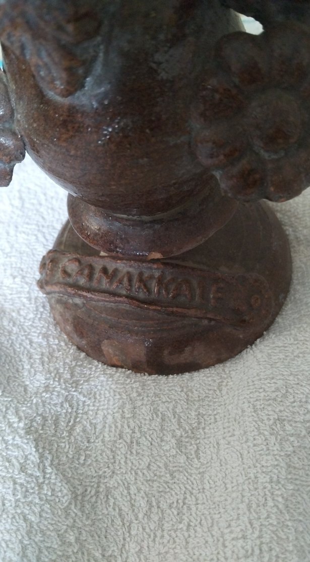 Koyu Kahverengi Desenli Vazo - Görsel 2