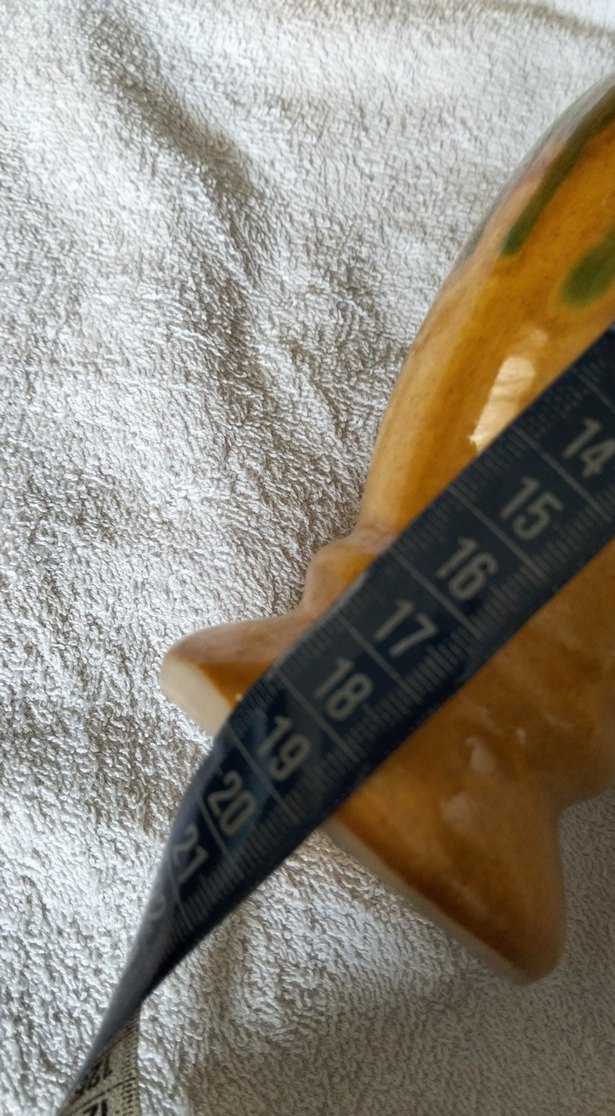 Parlak Sarı ve Yeşil Seramik Vazo - Görsel 3