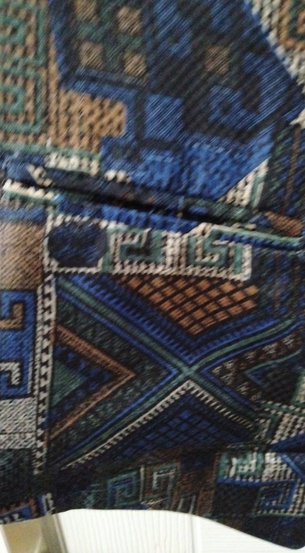 Düğmeli Lacivert Desenli Erkek Yelek - Görsel 4